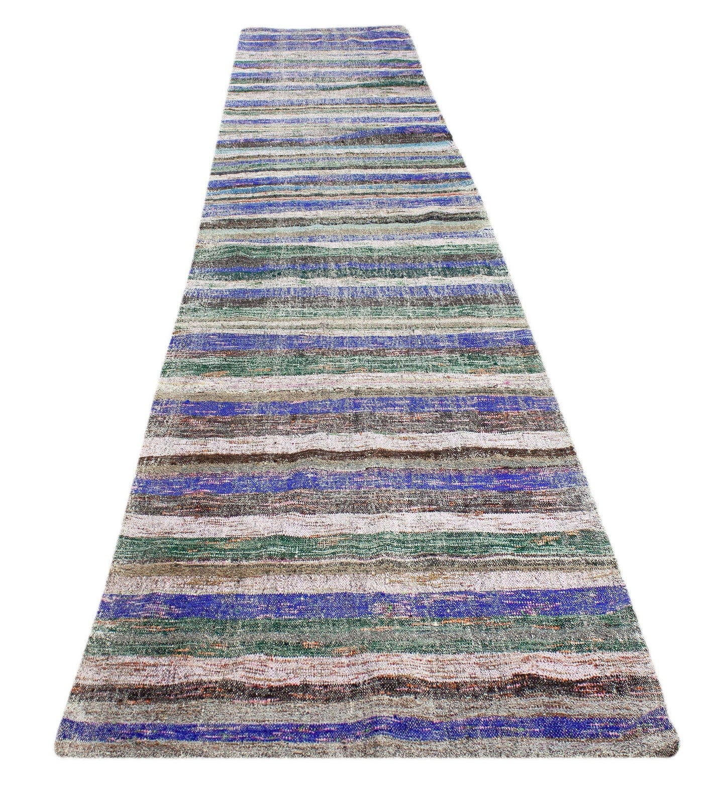2x19 Extra Long Floor Colorful Vintage Turkish Kilim Runner Rug, Decorative Stair Hallway rug ,4733