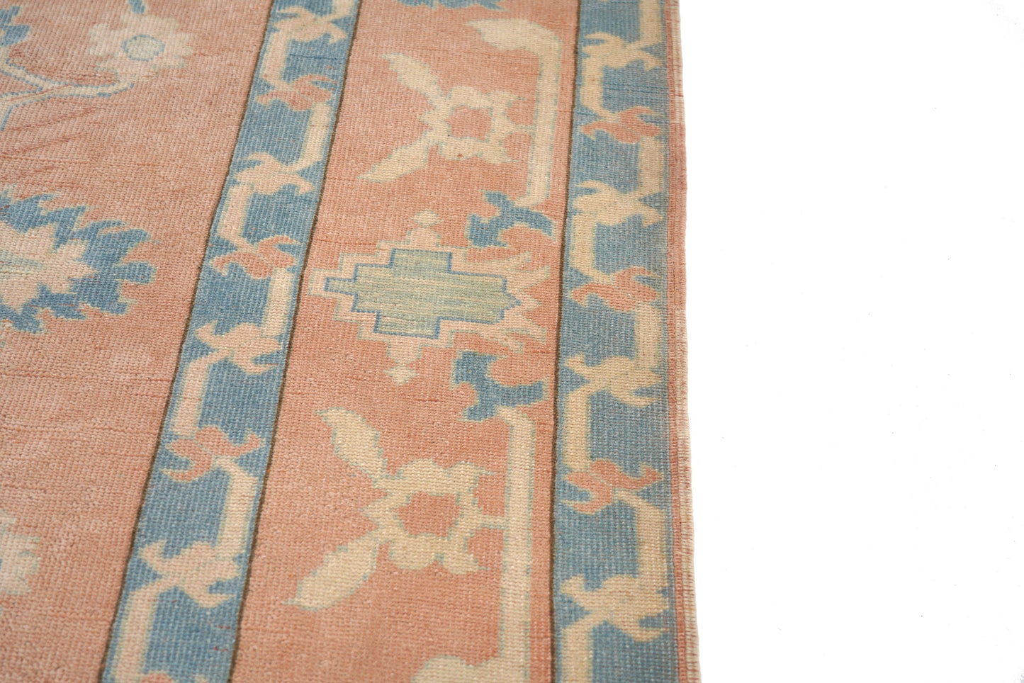 7x9 Rug, 7x9 Turkish Vintage Rug, Faded Rug, Anatolian Rug, Oushak Rug, TURKİSH RUG, Vintage Carpet Rug, Muted Pink Rug • 5796