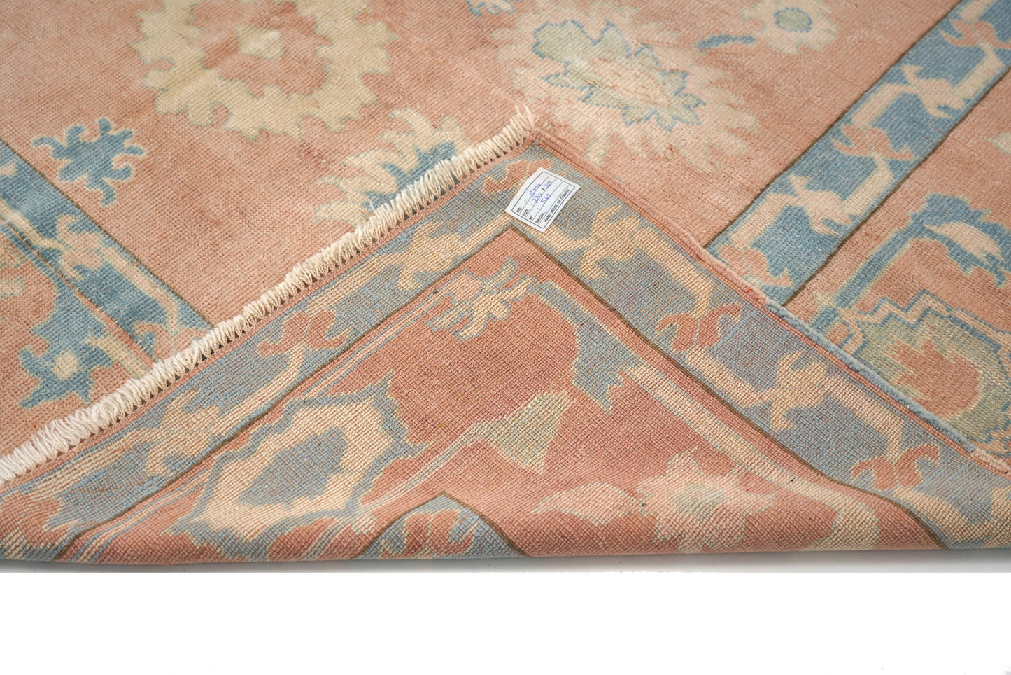 7x9 Rug, 7x9 Turkish Vintage Rug, Faded Rug, Anatolian Rug, Oushak Rug, TURKİSH RUG, Vintage Carpet Rug, Muted Pink Rug • 5796