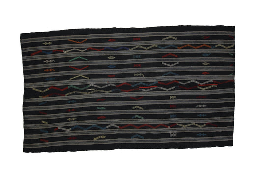 7x11 Farmhouse Kilim rug,Vintage Turkish Kilim rug,One of a kind rug,Living room rug,Flat weave,Brown Kilim rug,Area rug,7151