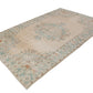 Turkish rug, Vintage rug, Oushak rug ,Muted rug, Floral rug , 6x10 Area Boho Carpet rug, Handmade rug ,Faded rug ,Living room, 7241