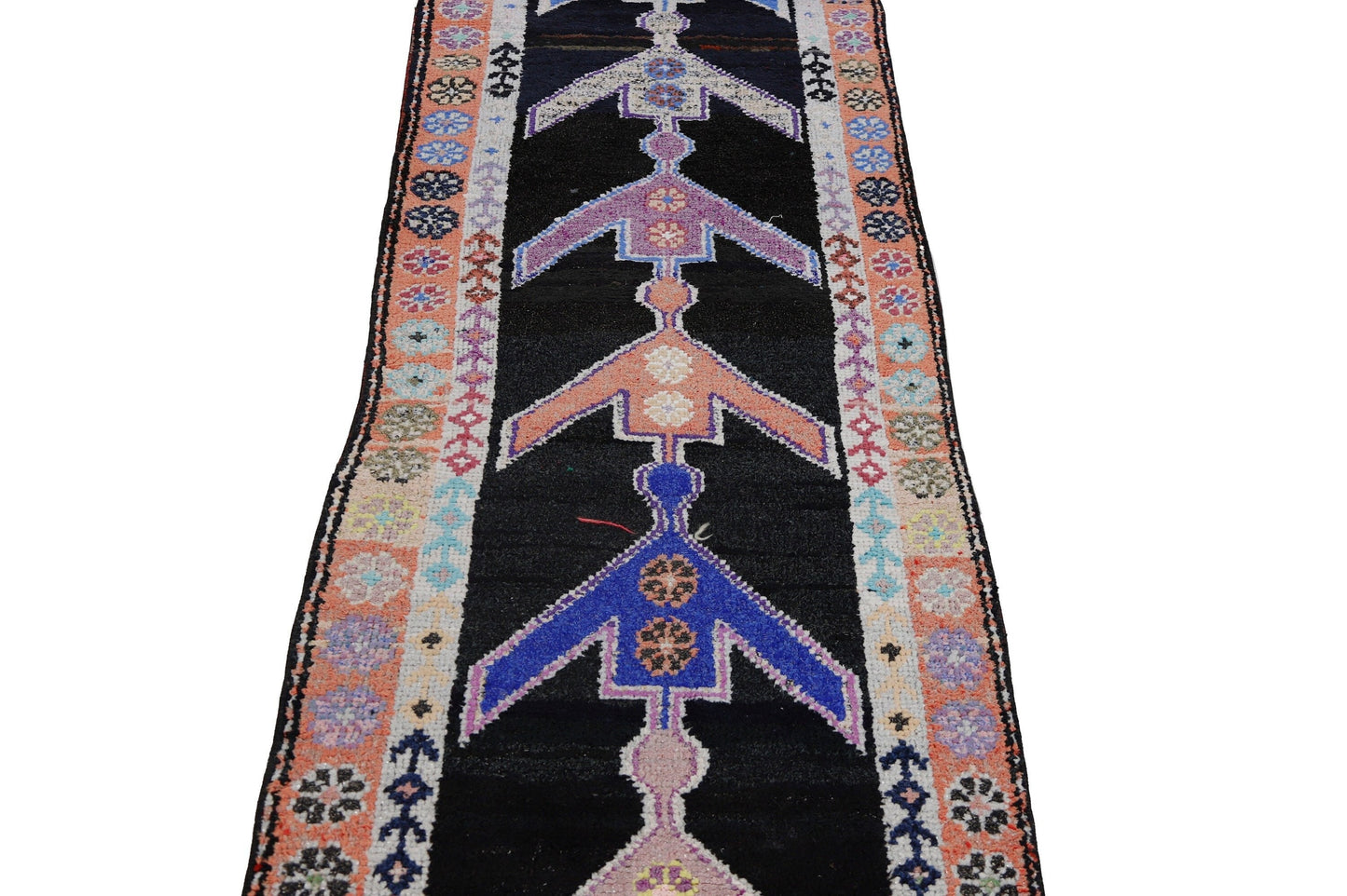 2x13 Long Floor Carpet Runner rug, Turkish Vintage Oushak Runner Rug ,Handmade Hallway Unique Rug ,One of a kind rug, Stair rug, 7181