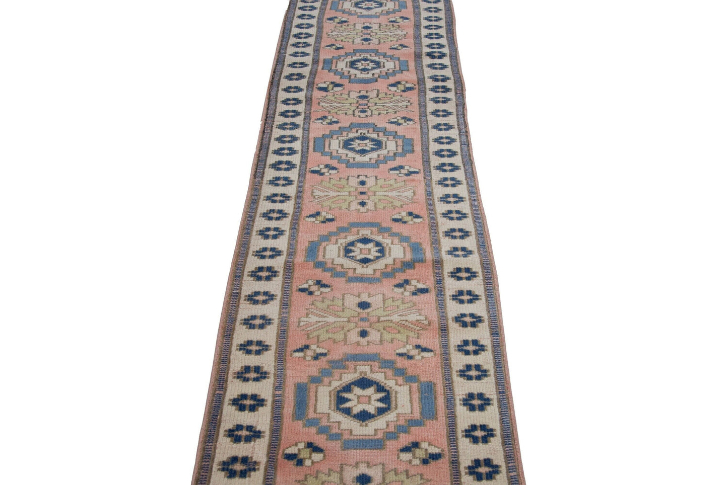 2x12 Turkish Vintage Oushak Carpet Runner rug, Hallway Long Floor Runner rug ,One-of-a-kind, Kitchen rug, Stair rug, Coastal decor, 7719