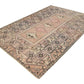 Brown Faded Turkish rug, Area Turkish rug ,Vintage Oushak Turkish rug ,Mid-century rug, Turkey rug, Turkish rug 6x9, 7232