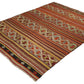 Embroidery Tribal Handmade Kilim rug 5x7 ,Turkish Vintage Kilim Rug, Area Pastel Kilim Rug, Faded Flat weave Kilim rug,Bedroom,599