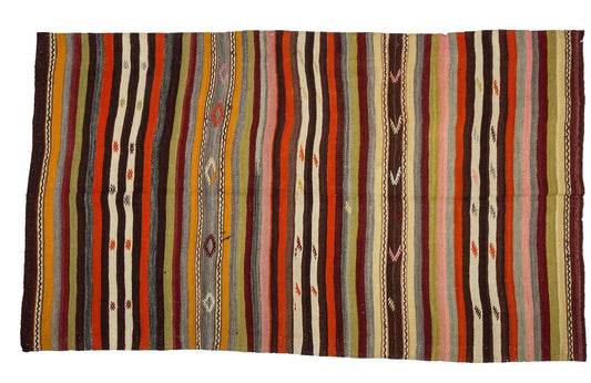 Eclectic decor, Kilim rug 5x8 Bohemian, Vintage Turkish Kilim Rug ,Handmade Area Anatolia Kilim rug, Living room Kid room Kilim rug ,2896