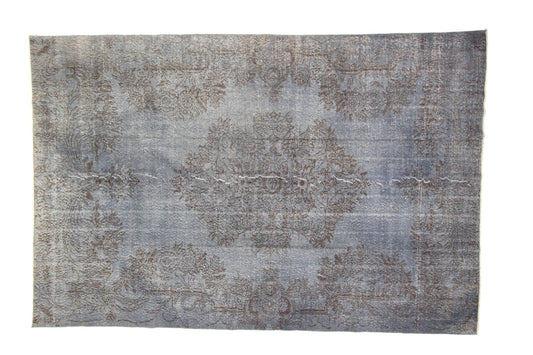 6x9 Blue Area Floral Rug, Turkish Rug, Overdyed Rug, Vintage Rug, Handmade rug, Carpet Rug, Living Room rug, Coastal Decor, 3342