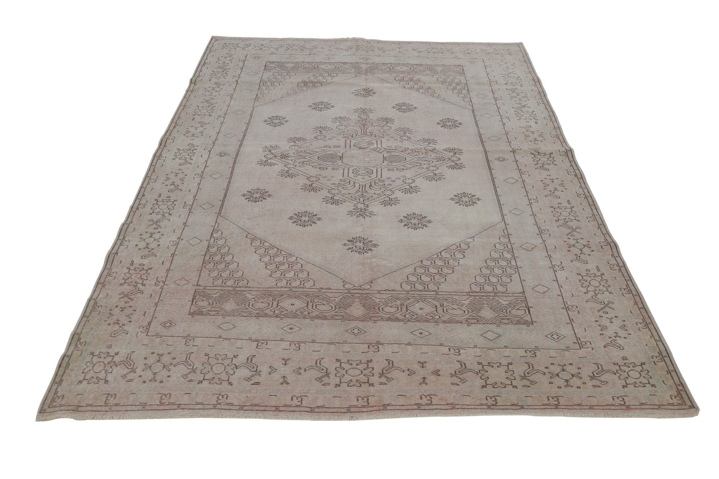 Oushak Rug, Neutral Rug, Turkish Rug, Vintage Rug, Carpet Rug, Area Rug, 6x9 Rug, Handmade rug, Living room rug, Turkey rug, 7111