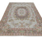 7x10 Rug, Floral Beige 7x10 Turkish Rug, Vintage Turkish Oushak Rug, Carpet rug, Neutral rug, Oushak Carpet ,7079