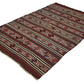 Small Vintage Kilim rug,Turkish Area Kilim Rug,  4x7 Kİlim rug ,One of a kind Kid room Kilim rug, Farmhouse  ,Embroidery rug,Handmade,2529