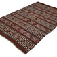 Small Vintage Kilim rug,Turkish Area Kilim Rug,  4x7 Kİlim rug ,One of a kind Kid room Kilim rug, Farmhouse  ,Embroidery rug,Handmade,2529
