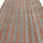 Orange Striped Turkish Kilim Rug, Handmade Gray Vintage Area Rug, Kilim Rug 6x8 , Living Room İndoor Kilim Rug,958
