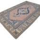 7x10 Neutral Turkish rug, Vintage rug 7x10, Oushak rug 7x10, Geometric Area Handmade rug, Carpet rug, Anatolia rug, Living room rug,5900