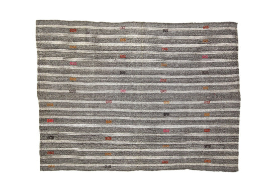 Turkish Kilim Rug 6x8 ,Vintage Kilim Rug 6x8, Handmade Rug, Kilim Rug 6x8, Gray White Rug , Eclectic Rug, Kilim, 924