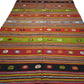 Turkish Kilim Rug Primitive ,Vintage Kilim rug ,Striped Kilim rug , Handmade Flat weave Kilim rug, Area Living room Kilim rug, Floor rug,524