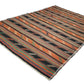 Kilim rug,Orange Area Kilim rug,Turkish Vintage Kilim, Oriental Boho Chic Living room rug,One of a kind Area rug,2531