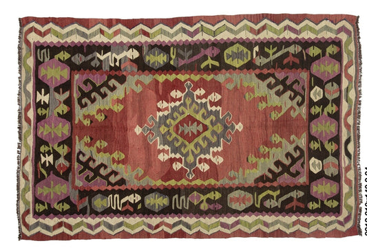 Oushak Kilim rug, 5x7 Turkish Kilim rug, Vintage Kilim rug, Coastal decor, Area rug, Bedroom rug, Old rug,Fine rug ,Living room rug,2912