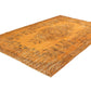 Vintage Carpet Orange Rug ,6x9 Turkish Rug, Overdyed Rug, Floral Rug ,Old Rug ,Carpet Rug ,Turkish Rug, Unique Rug, Living Room Rug, 3359