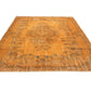 Vintage Carpet Orange Rug ,6x9 Turkish Rug, Overdyed Rug, Floral Rug ,Old Rug ,Carpet Rug ,Turkish Rug, Unique Rug, Living Room Rug, 3359