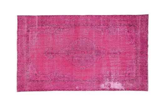 Rug Fuchsia Overdyed Carpet Rug ,Turkish Vintage Rug 5x8, Distressed Rug,Area Handmade Rug,Bedroom rug,Nursery rug, Bohemian Decor, 3358