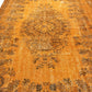 Vintage Carpet Orange Rug ,6x9 Turkish Rug, Overdyed Rug, Floral Rug ,Old Rug ,Carpet Rug ,Turkish Rug, Unique Rug, Living Room Rug, 3359
