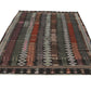Turkish Vintage Area Handmade Unique Old Floor One of a kind Primitive Living room Turkey Anatolia Fine 6x9 Kilim Rug ,8165