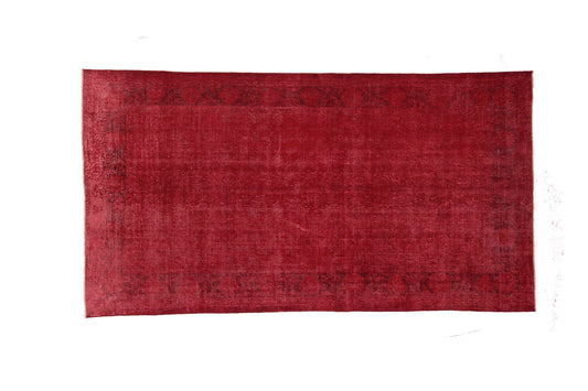 Rug 5x7, Red Vintage Turkish Carpet Rug, Bohemian Rug, Overdyed Rug, Floral Rug, Bedroom Rug, Boho Decor,3337