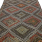 Farmhouse decor Plaid Kilim rug, Area Geometric Floor rug, Turkey rug ,Fine rug, Faded rug ,Muted rug ,Bedroom rug, Kilim rug 6x10 ,8128