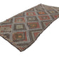 Farmhouse decor Plaid Kilim rug, Area Geometric Floor rug, Turkey rug ,Fine rug, Faded rug ,Muted rug ,Bedroom rug, Kilim rug 6x10 ,8128