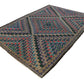 7x10 Kilim rug Turkey, Stunning Turkish Kilim rug, Vintage rug Rustic ,Handmade Area Wool Kilim rug, One of a kind, Shabby chic, 8192