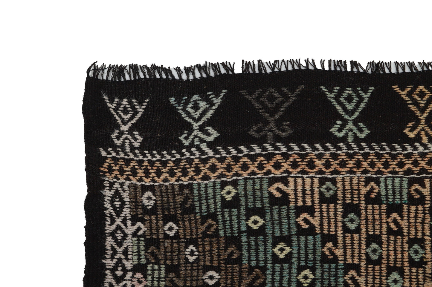 7x10 Handmade Kilim Vintage Area Primitive Unique Old Antique Turkish Kilim rug , 8191
