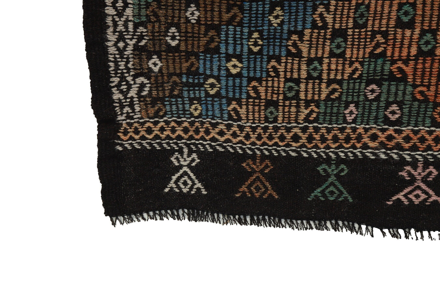7x10 Handmade Kilim Vintage Area Primitive Unique Old Antique Turkish Kilim rug , 8191