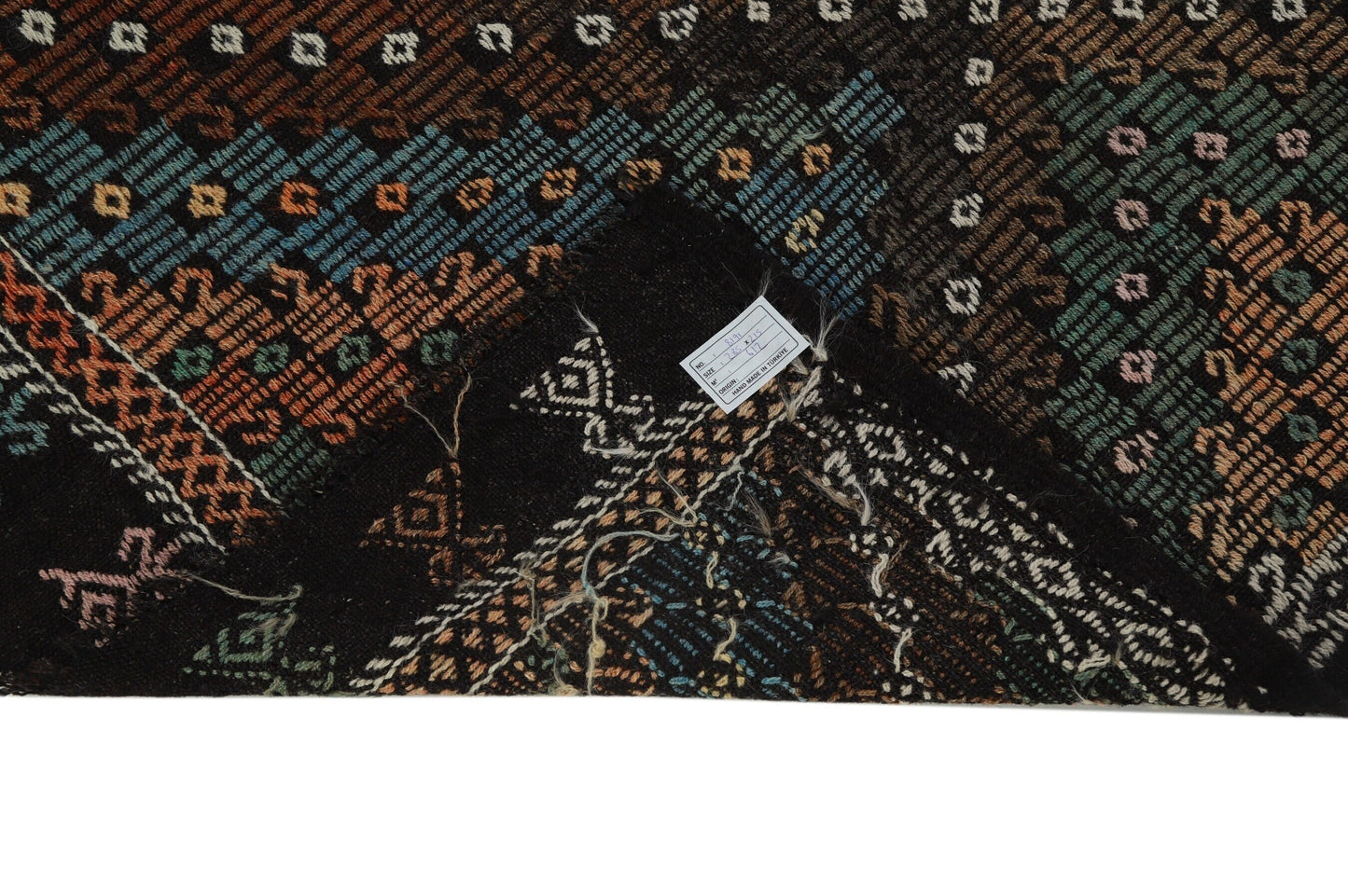 7x10 Handmade Kilim Vintage Area Primitive Unique Old Antique Turkish Kilim rug , 8191