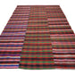 Boho Kilim Rug, 7x10 Kilim rug, 7x10 İndoor Plaid Rectangle Rug,Handmade Vintage Turkish Kilim Rug, 5537
