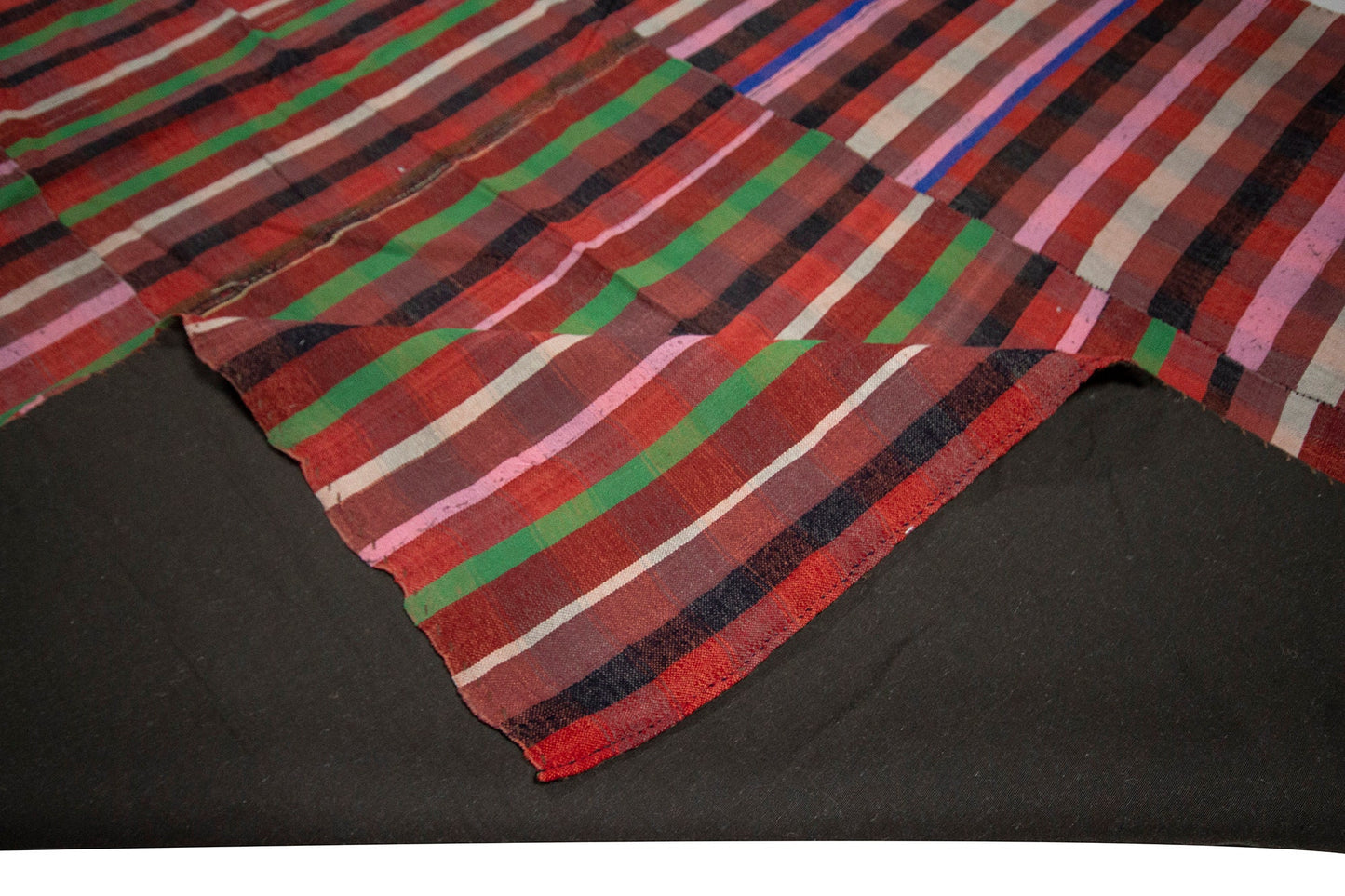 Boho Kilim Rug, 7x10 Kilim rug, 7x10 İndoor Plaid Rectangle Rug,Handmade Vintage Turkish Kilim Rug, 5537