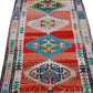 3x9 Runner rug ,Turkish Oushak Vintage Runner Rug, Eclectic Fine Aztec Runner rug, Hallway Boho Kitchen rug, One of a kind, Rug Runner, 7230