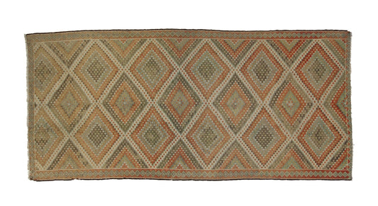 Turkish Kilim rug, Vintage Kilim Rug ,Unique rug, Turkey rug, Embroidery rug, Faded rug ,Muted rug, KİLİM RUG, Farmhouse decor ,8114