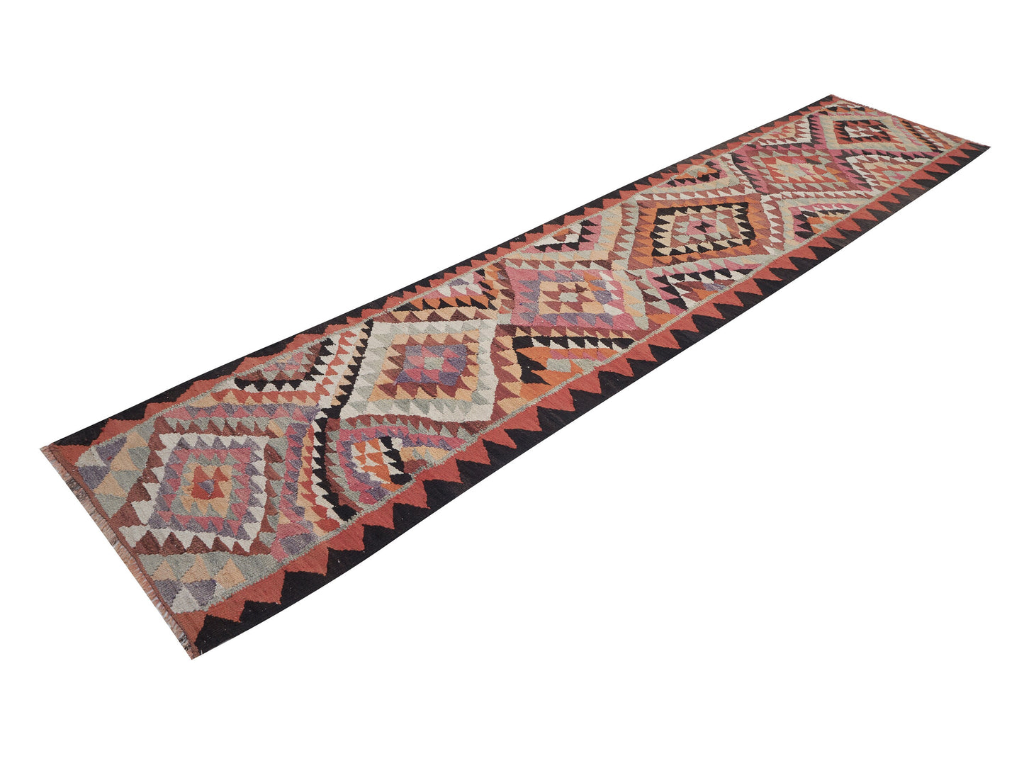 Rug Runner 3x13, Vintage Runner, Handmade Runner Rug, Turkish Runner, Anatolia Rug, Hallway Runner, Kilim Runner Rug, Bohemian Rug, 11371