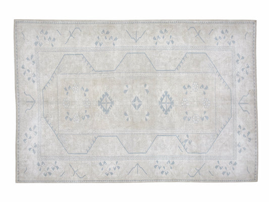 Turkish Rug, Oushak Rug, Vintage Rug, Handmade Rug, Area Rug, Neutral Rug, Coastal Decor, Living Room Rug, Carpet Rug, Rug 7x10, 12527